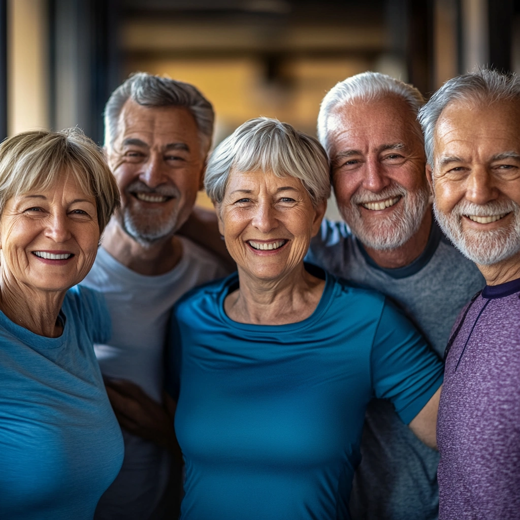 Щасливі пенсіонери після тренування